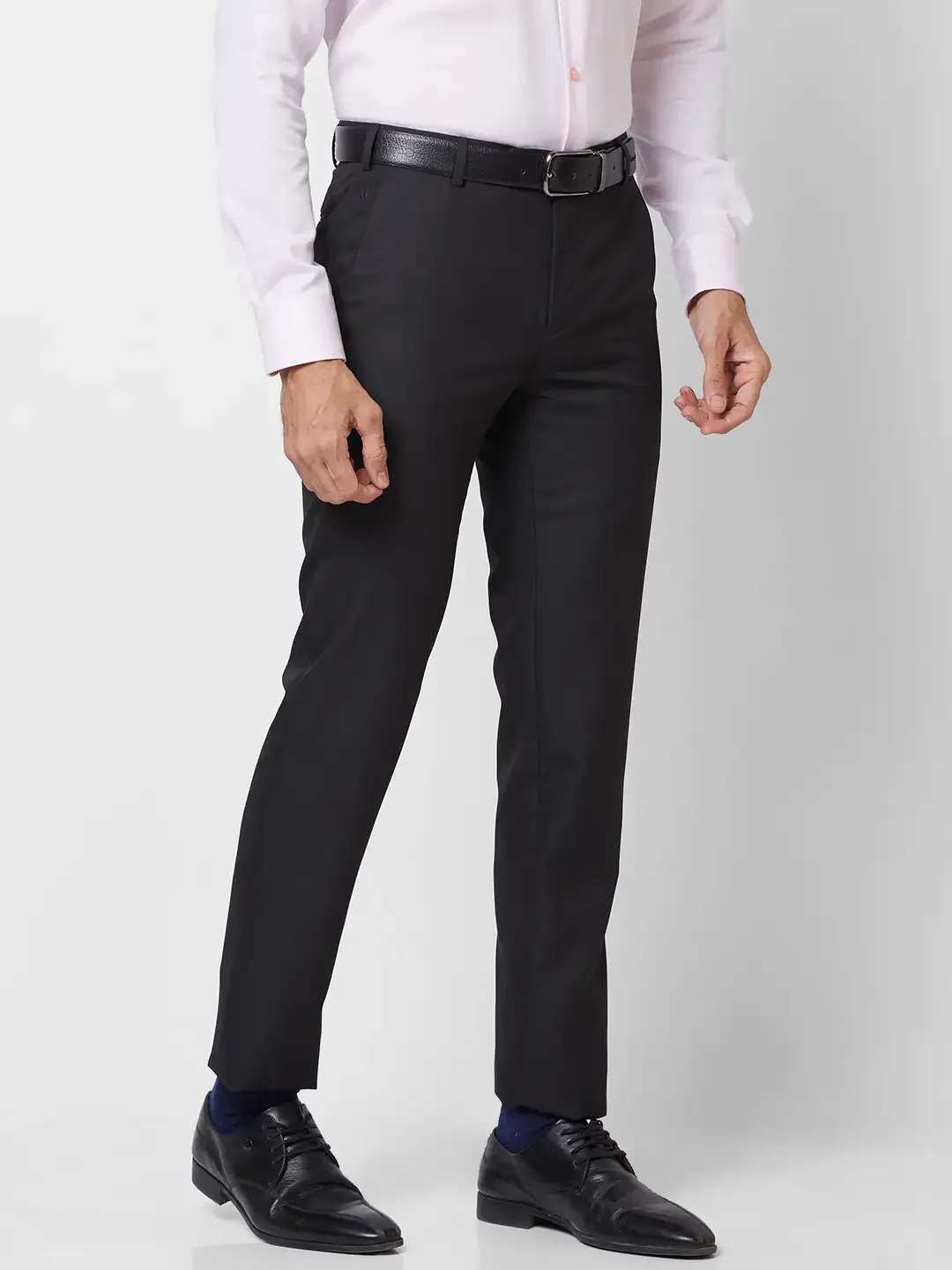 Raymond Men Brown Slim Fit Structure Polyester Trousers - Image 2