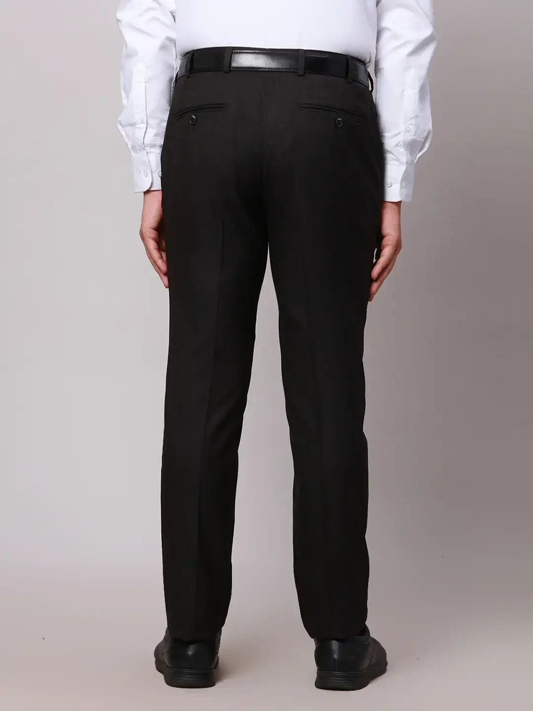 Raymond Men Brown Slim Fit Structure Polyester Trousers - Image 5