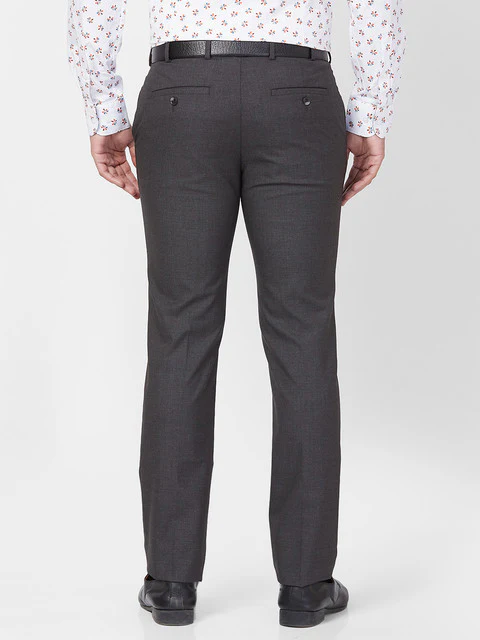Raymond Men Brown Slim Fit Structured Trouser - Image 4