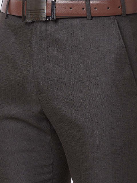 Raymond Men Brown Slim Fit Structured Trouser - Image 7