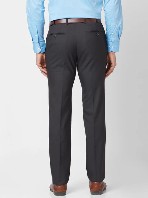 Raymond Men Brown Slim Fit Structured Trouser - Image 5
