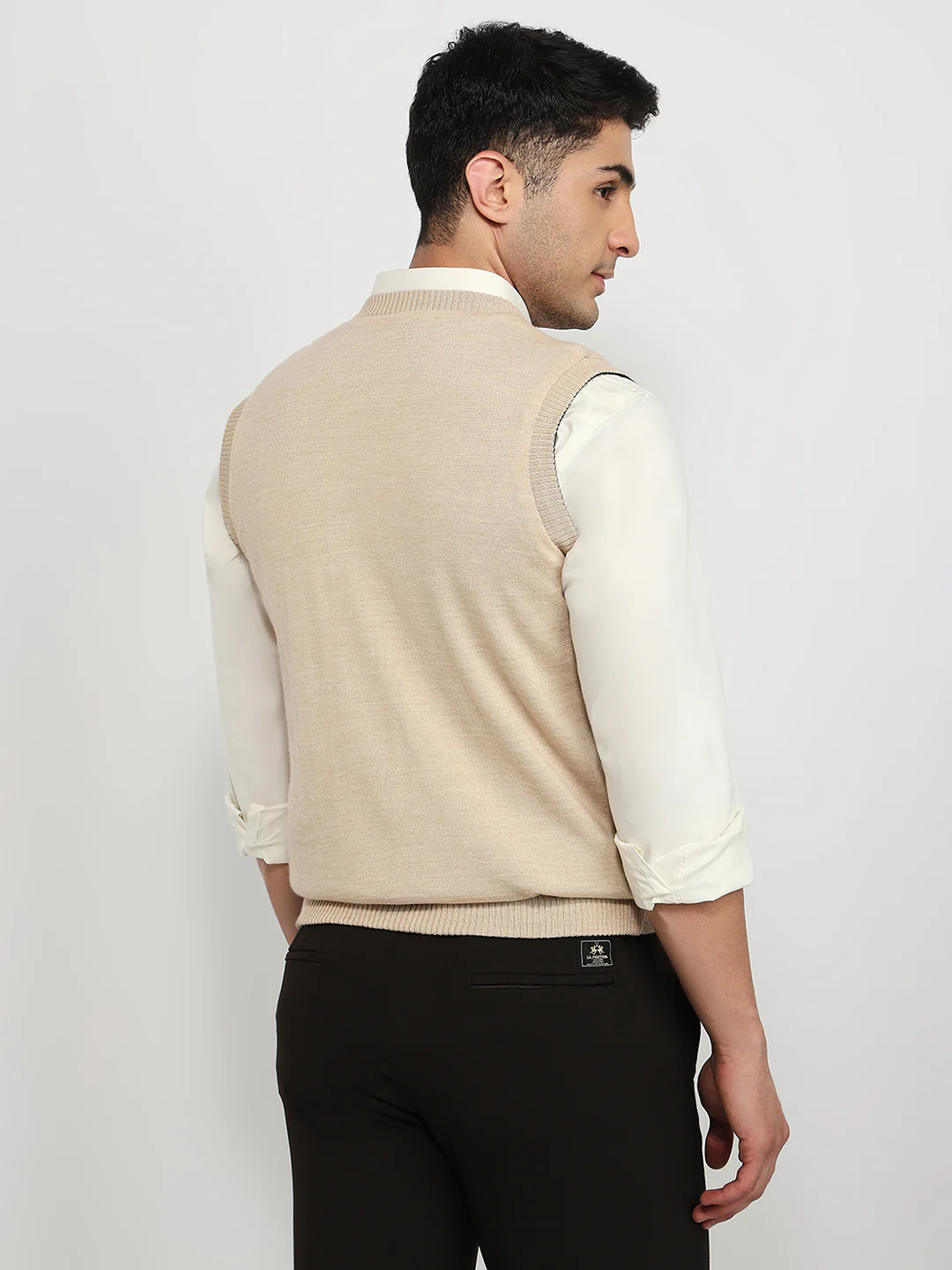 Raymond Men Brown Solid M Blend Sweatshirt - Image 4