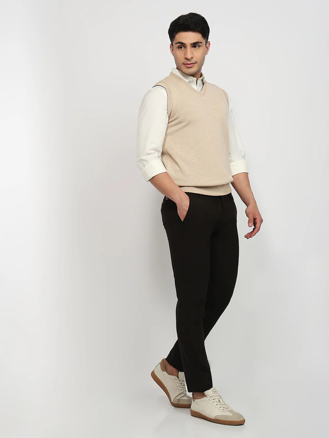 Raymond Men Brown Solid M Blend Sweatshirt - Image 5