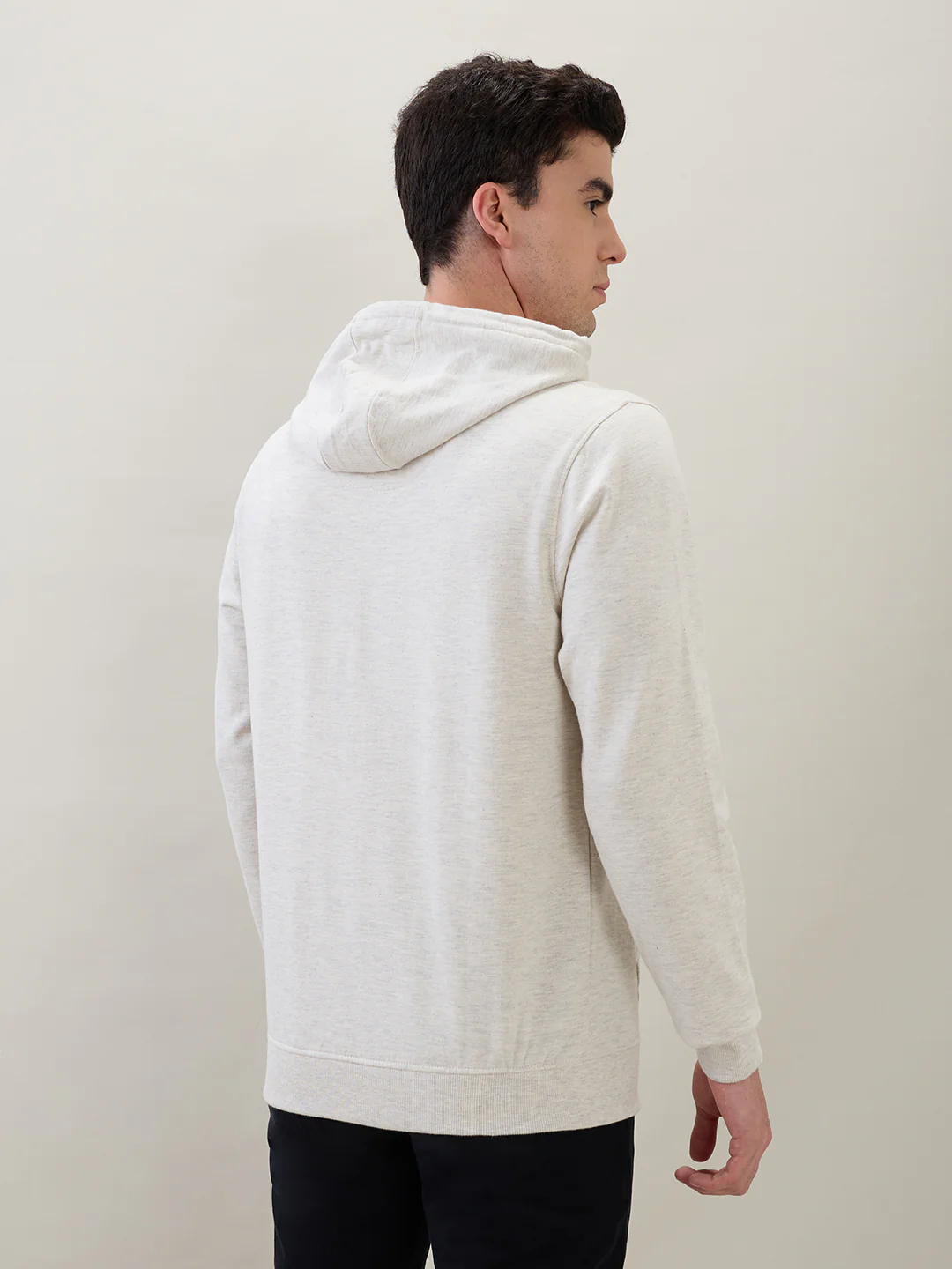 Raymond Men Brown Solid Regular Fit Cotton Blend Sweatshirt - Image 4