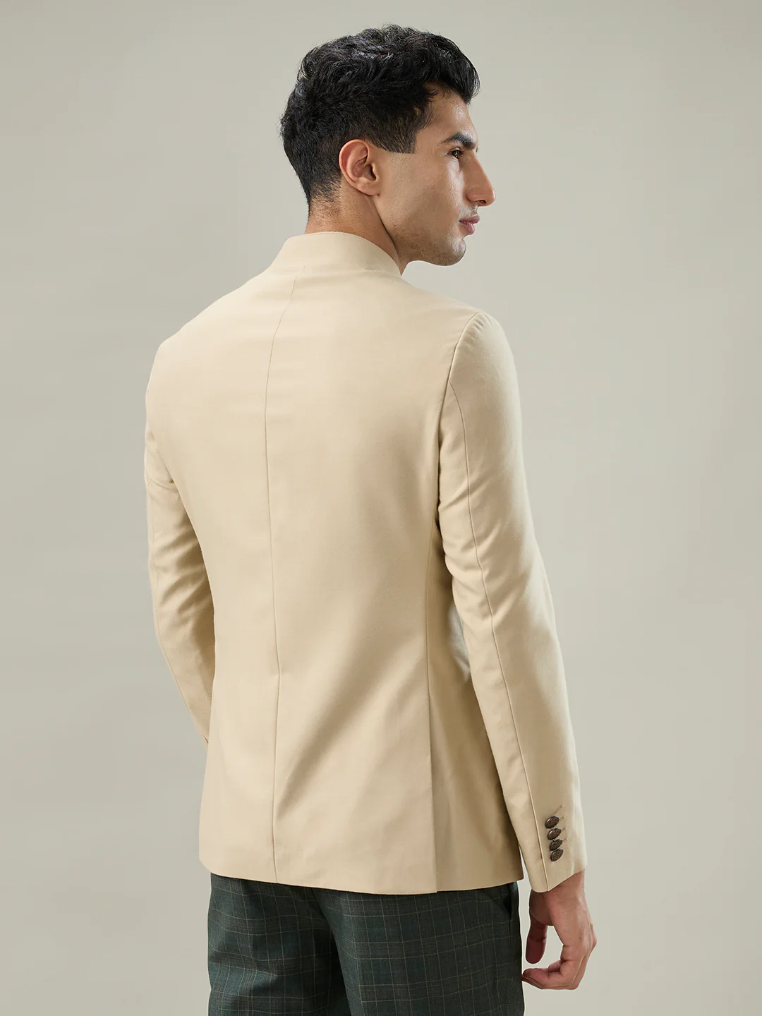 Raymond Men Brown Solid Regular Fit Polyester Blend Blazer - Image 4