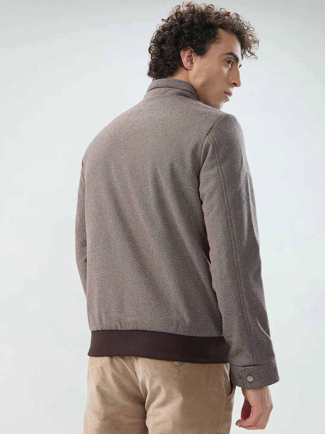 Raymond Men Brown Solid Regular Fit Polyester Jacket/Winterwear - Image 4
