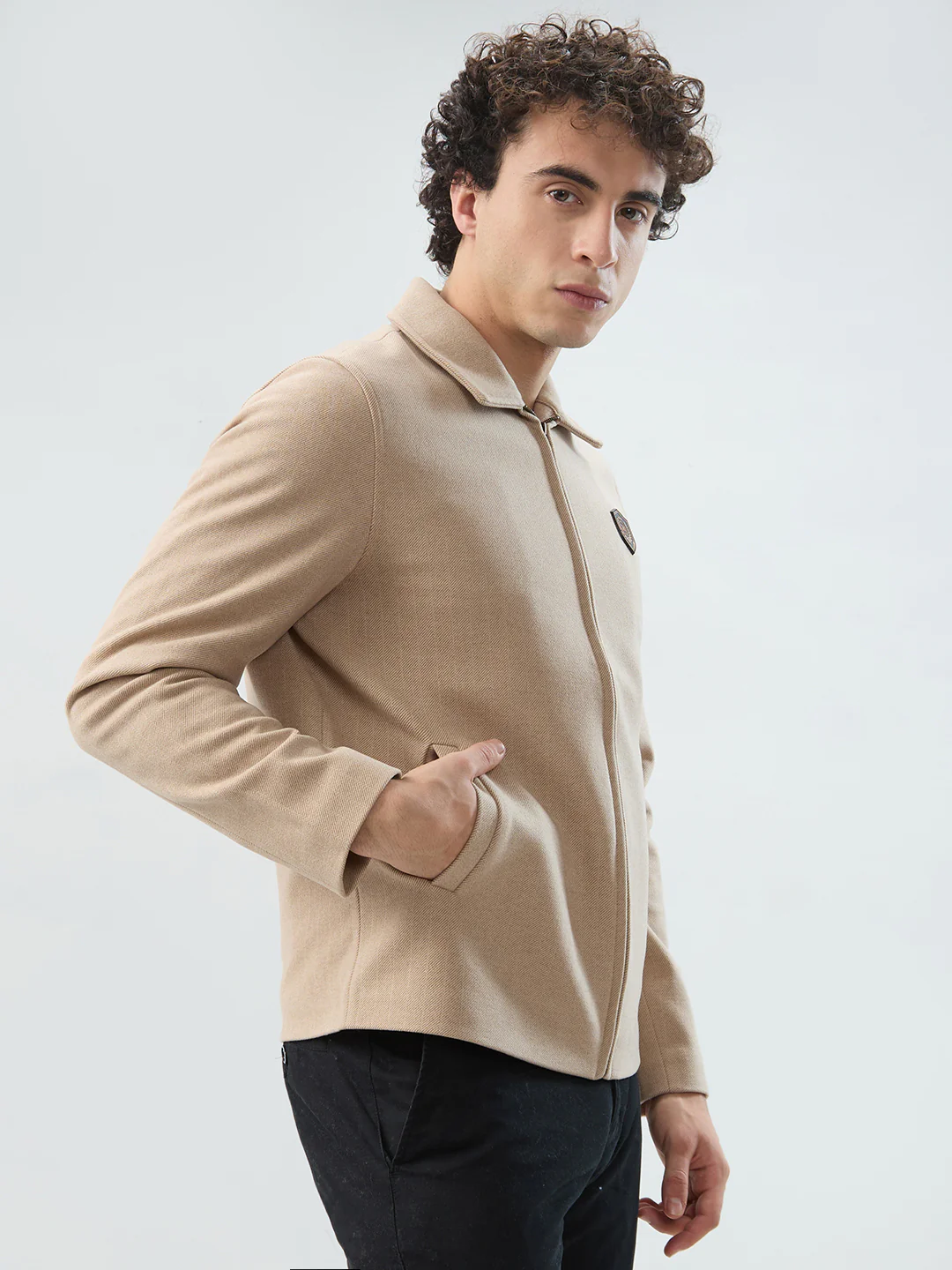 Raymond Men Brown Solid Regular Fit Polyester Jacket/Winterwear - Image 2