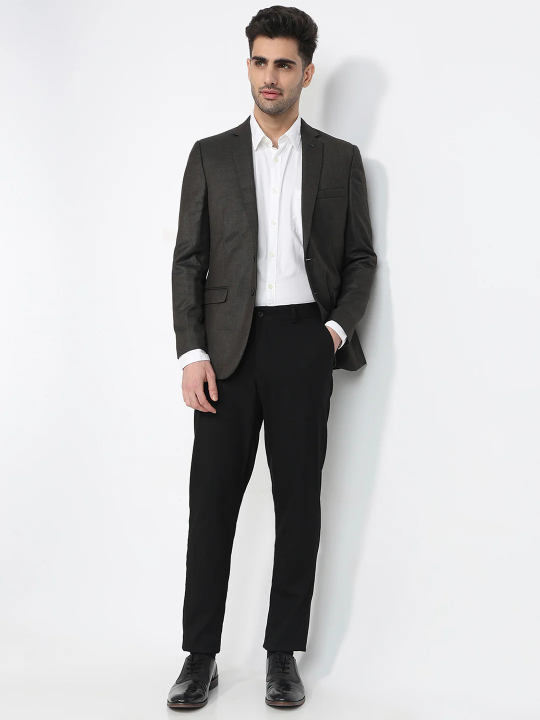 Raymond Men Brown Slim Fit Solid Formal Blazer - Image 5