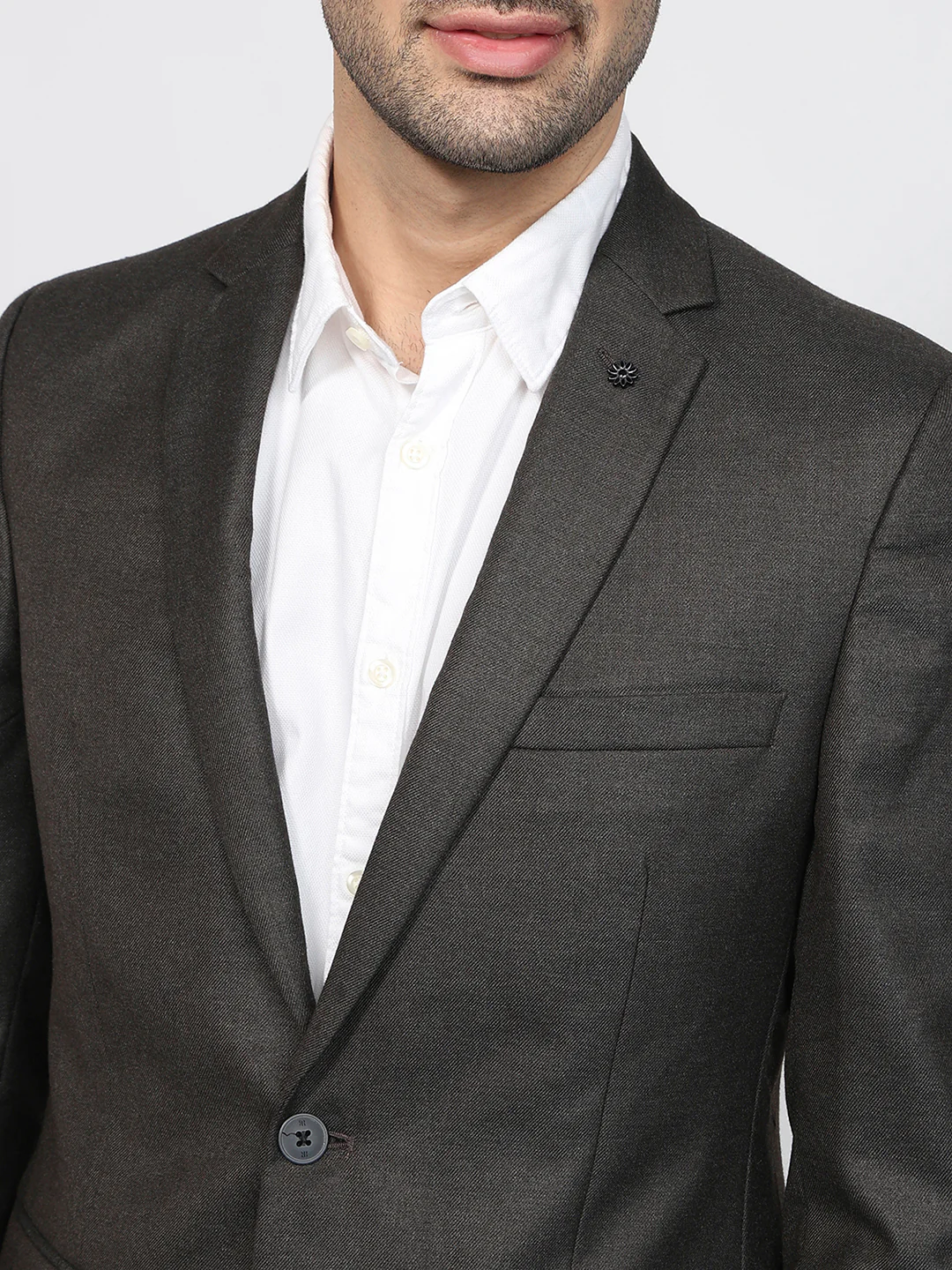 Raymond Men Brown Slim Fit Solid Formal Blazer - Image 6