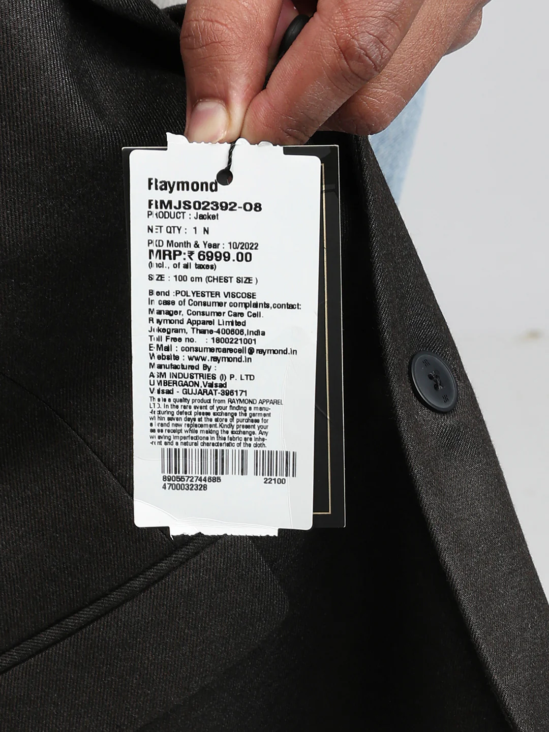 Raymond Men Brown Slim Fit Solid Formal Blazer - Image 8