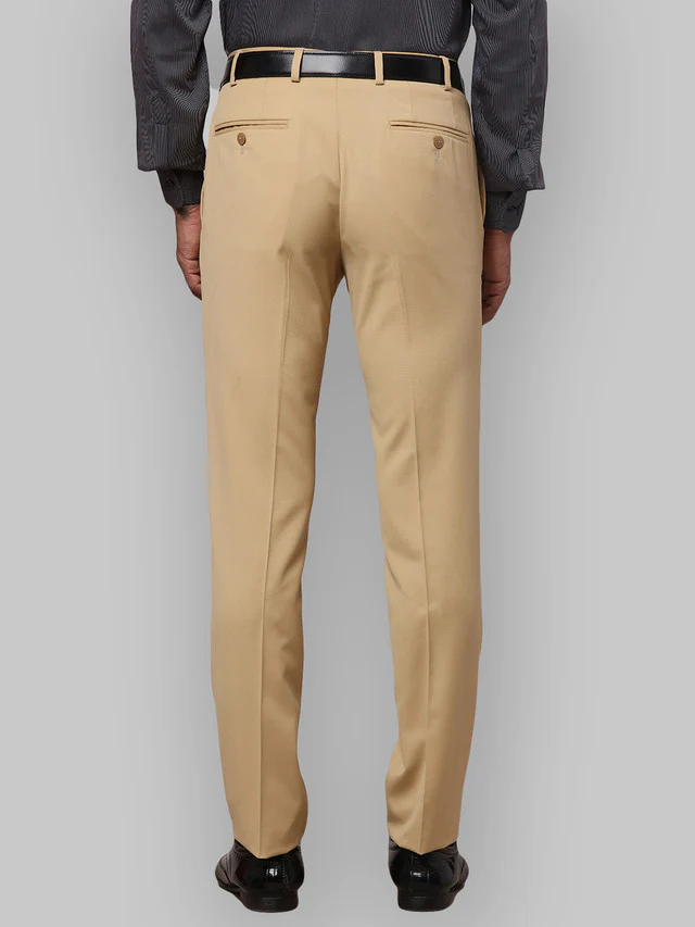 Raymond Men Brown Slim Fit Solid Trouser - Image 5