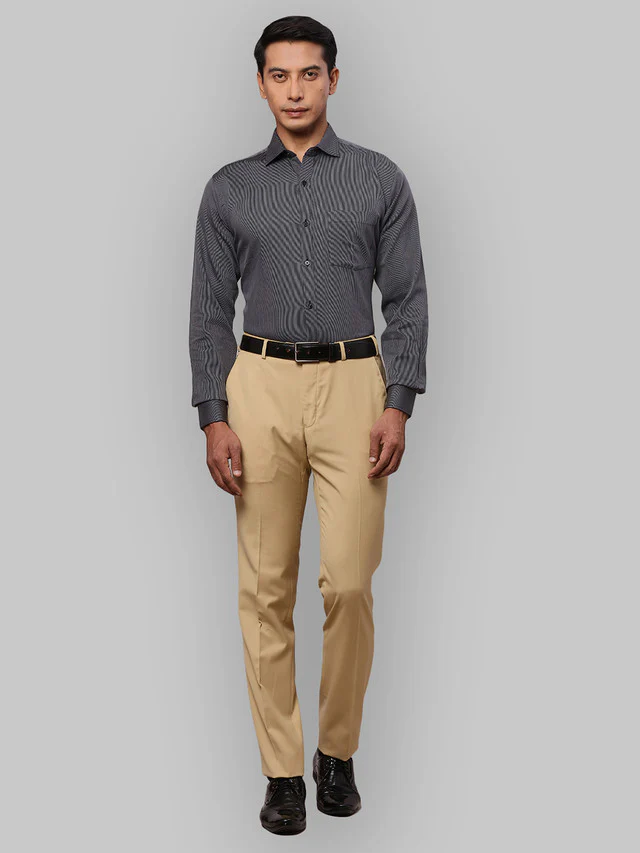 Raymond Men Brown Slim Fit Solid Trouser - Image 6