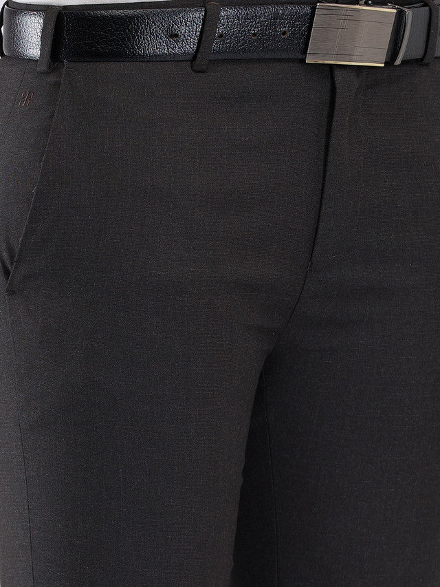 Raymond Men Brown Solid Slim Fit Polyester Blend Trouser - Image 6