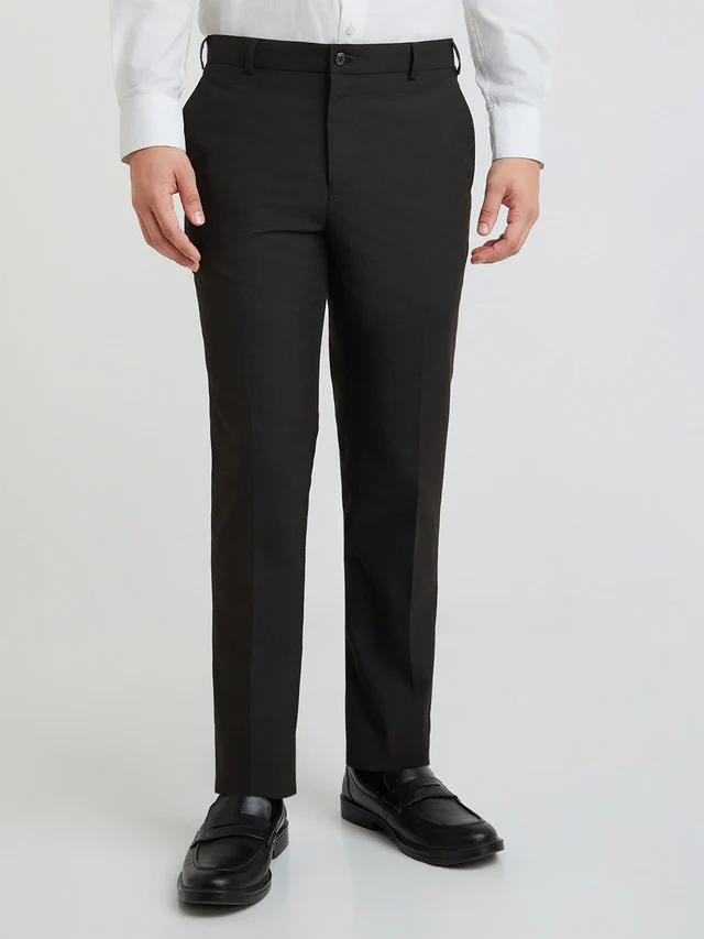 Raymond Men Brown Solid Slim Fit Trouser