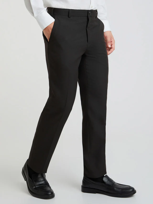 Raymond Men Brown Solid Slim Fit Trouser - Image 2