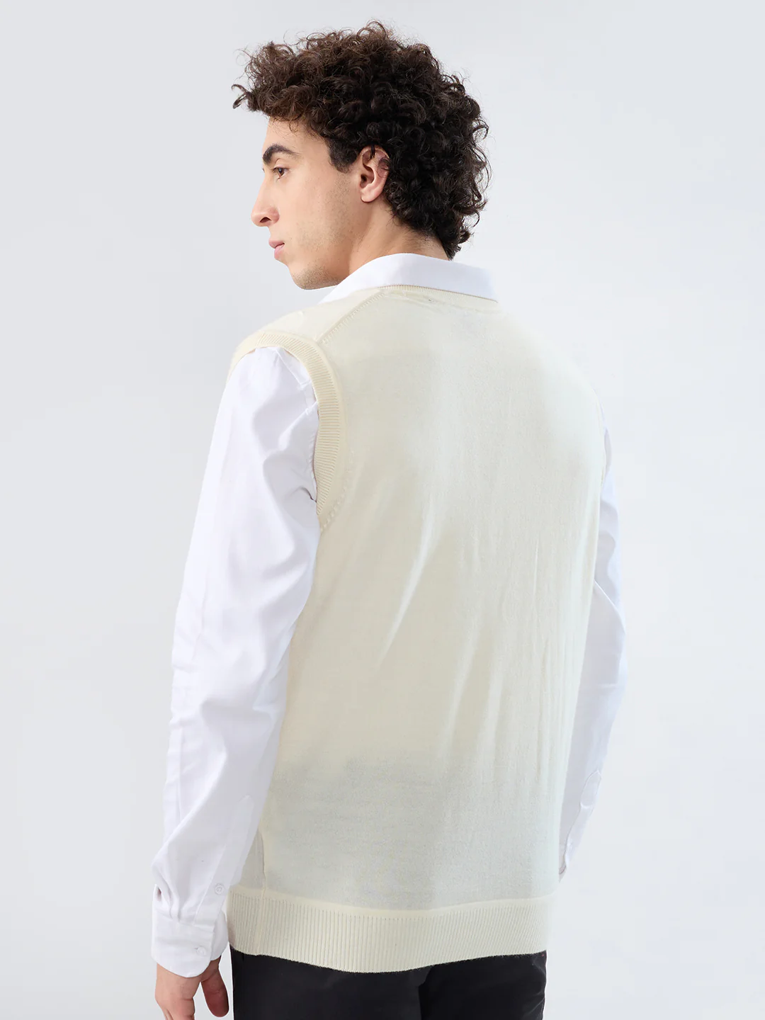 Raymond Men Brown Solid Wool Blend Sweatshirt - Image 4