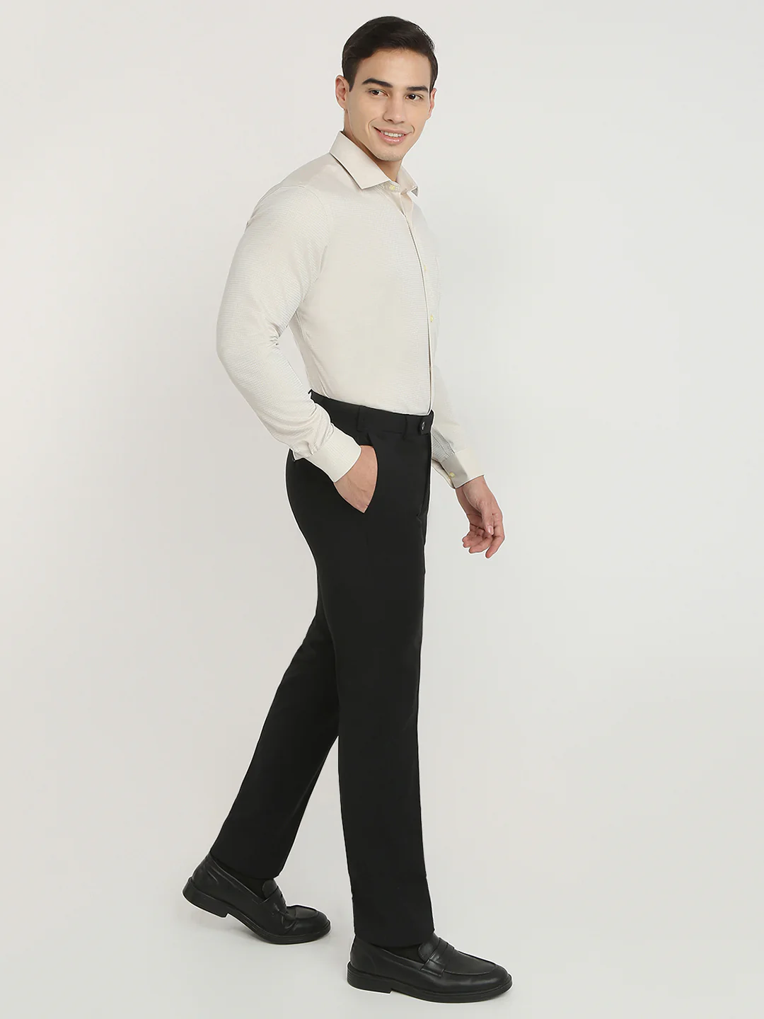 Raymond Men Brown Structure Contemporary Fit Cotton Formal Shirt - Image 5