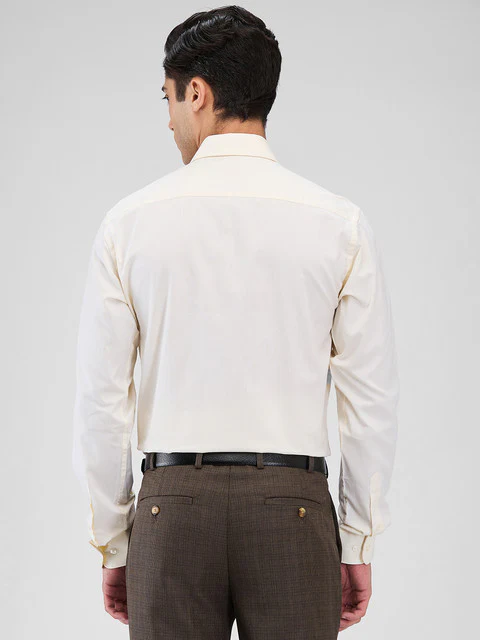 Raymond Men Brown Structure Slim Fit Cotton Shirt - Image 4