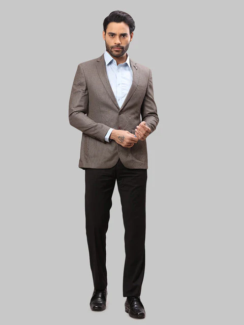Raymond Men Brown Structure Slim Fit Polyester Blend Blazer - Image 5