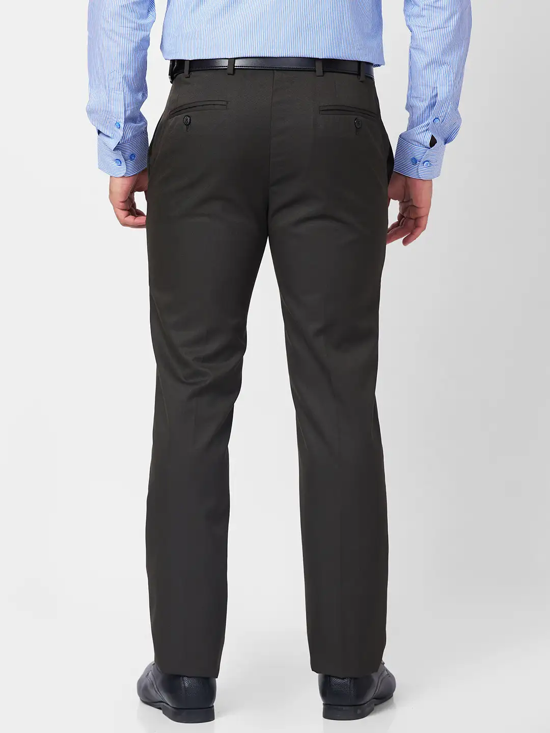 Raymond Men Brown Structure Slim Fit Polyester Blend Trouser - Image 5