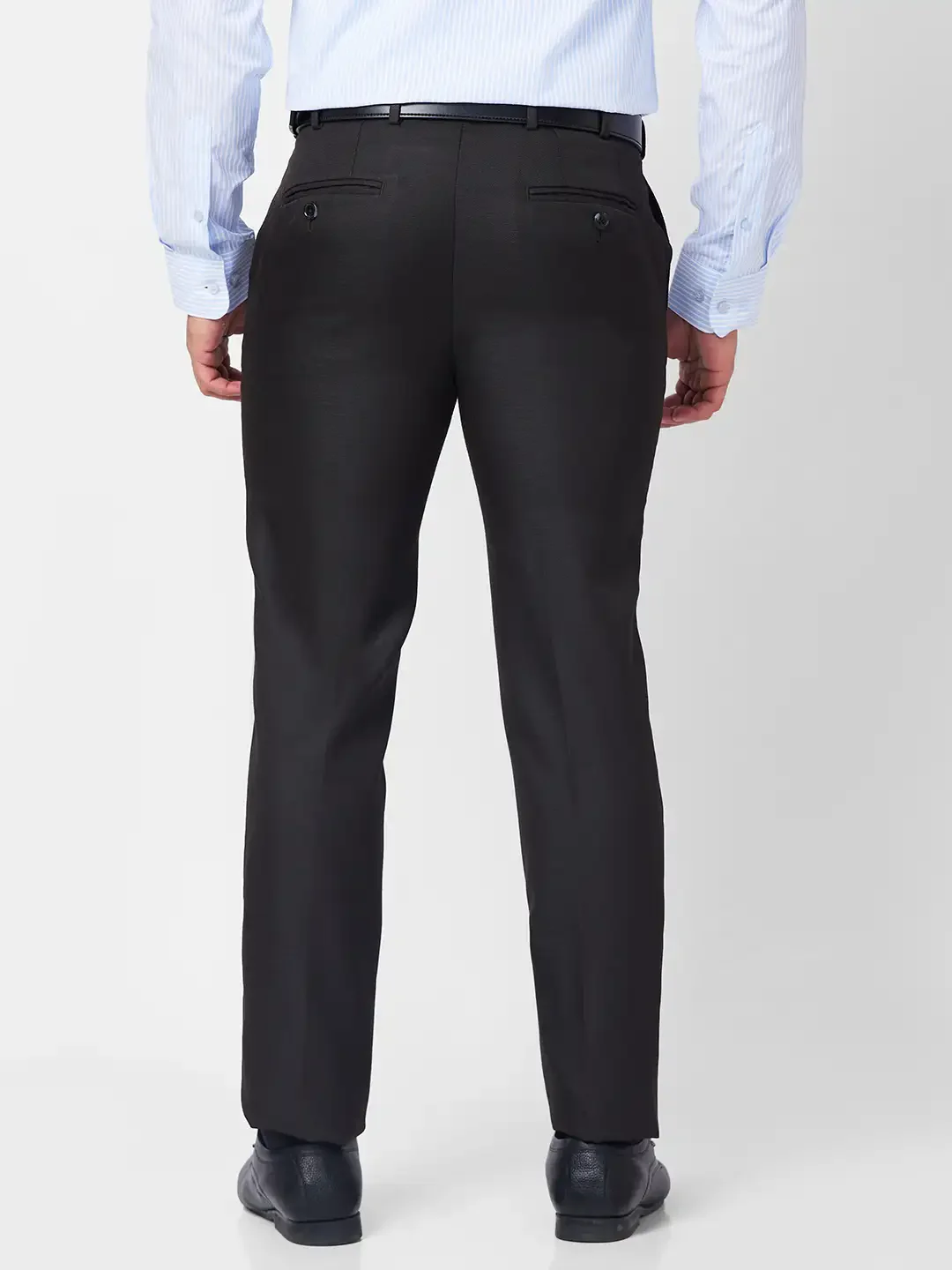 Raymond Men Brown Structure Slim Fit Polyester Blend Trouser - Image 4
