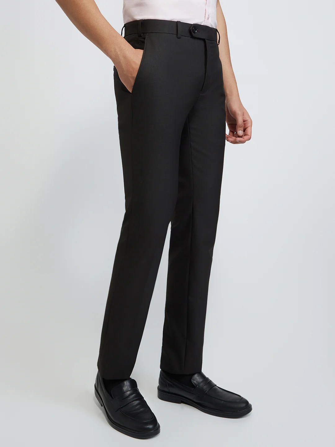 Raymond Men Brown Structure Slim Fit Polyester Blend Trouser - Image 2