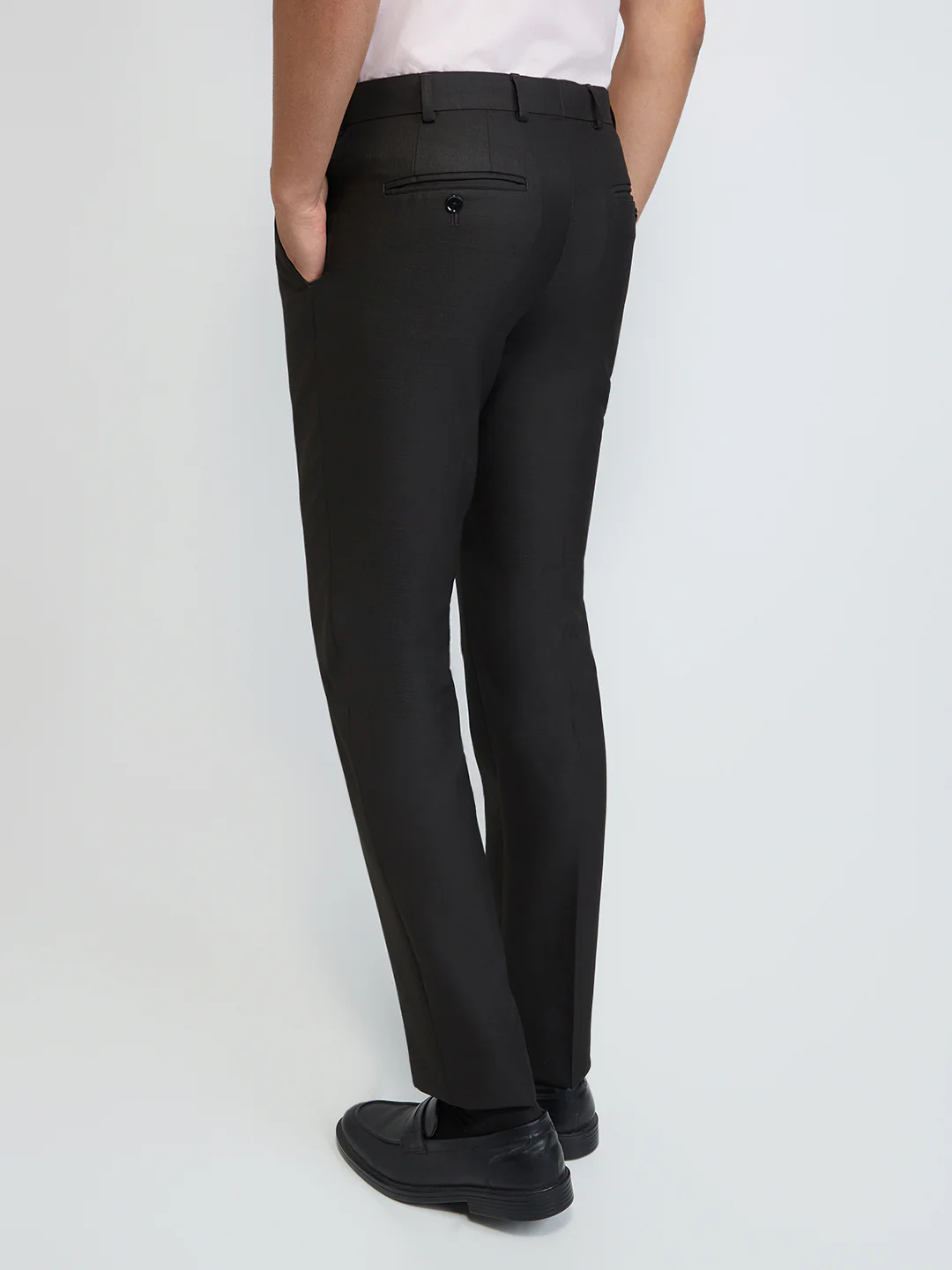 Raymond Men Brown Structure Slim Fit Polyester Blend Trouser - Image 4