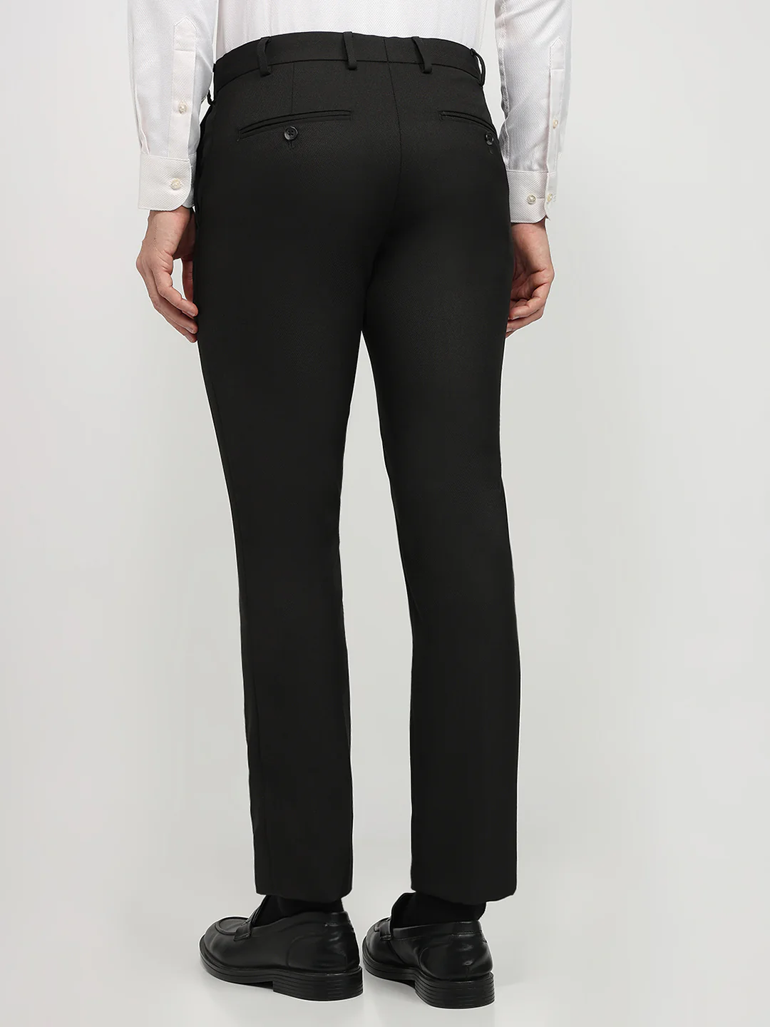 Raymond Men Brown Structure Slim Fit Polyester Blend Trouser - Image 4