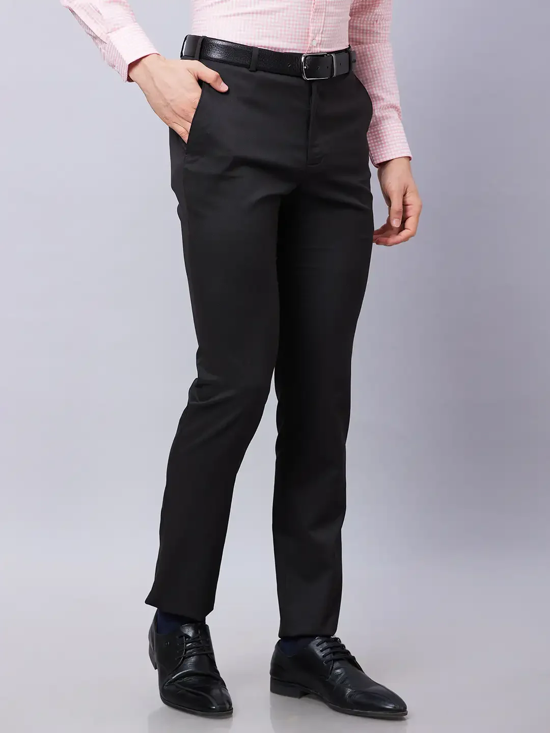 Raymond Men Brown Structure Slim Fit Polyester Blend Trousers - Image 2