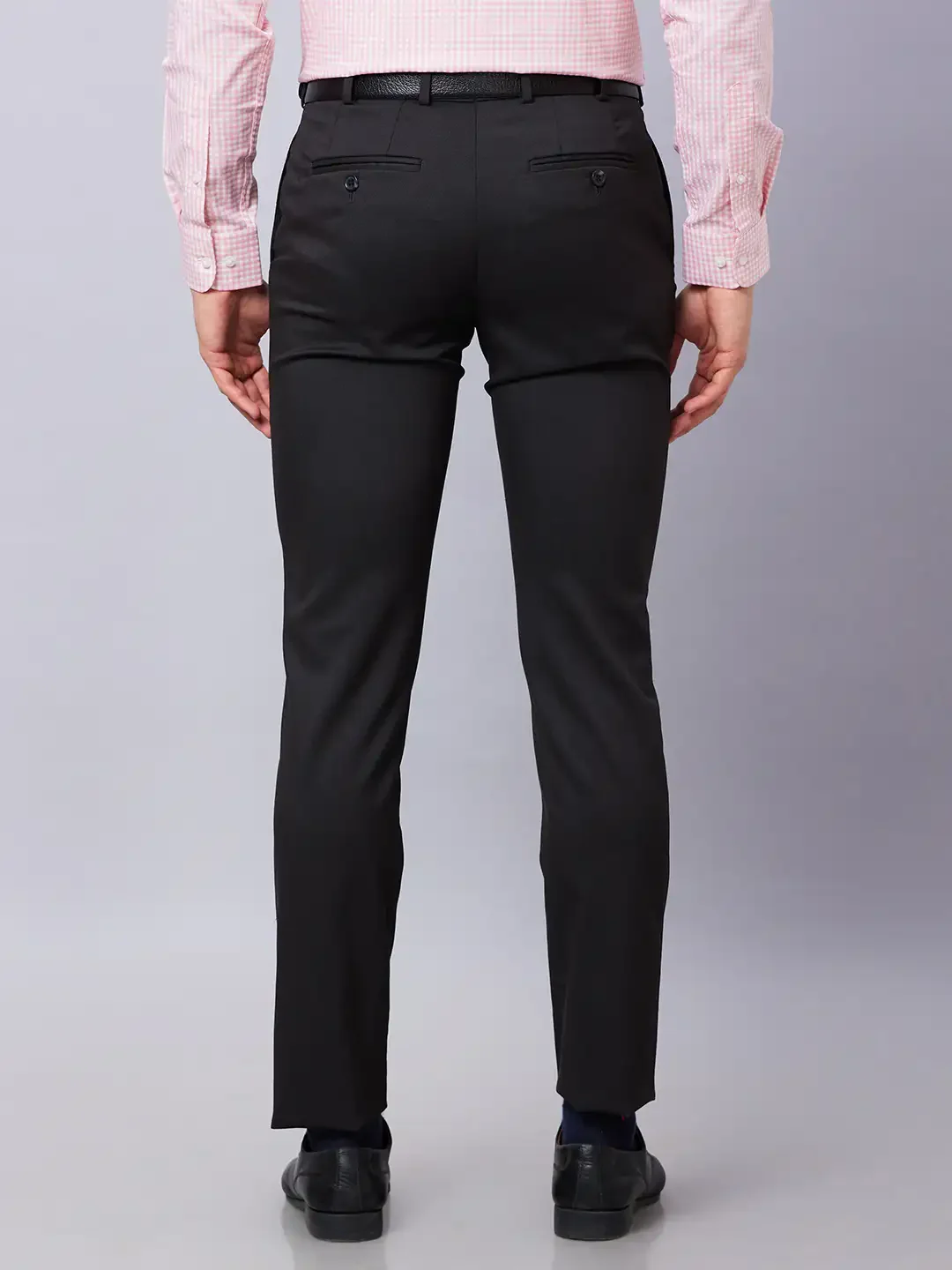 Raymond Men Brown Structure Slim Fit Polyester Blend Trousers - Image 4