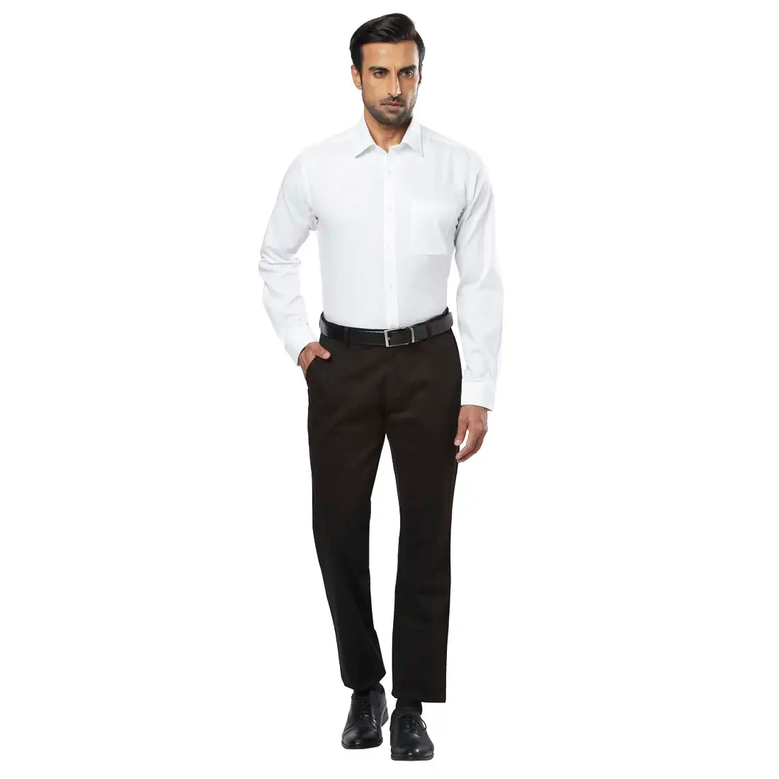 Raymond Men Brown Twill Slim Fit Cotton Blend Trouser - Image 5