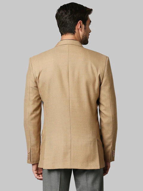 Raymond Men Fawn Contemporary Fit Solid Jacket - Image 4