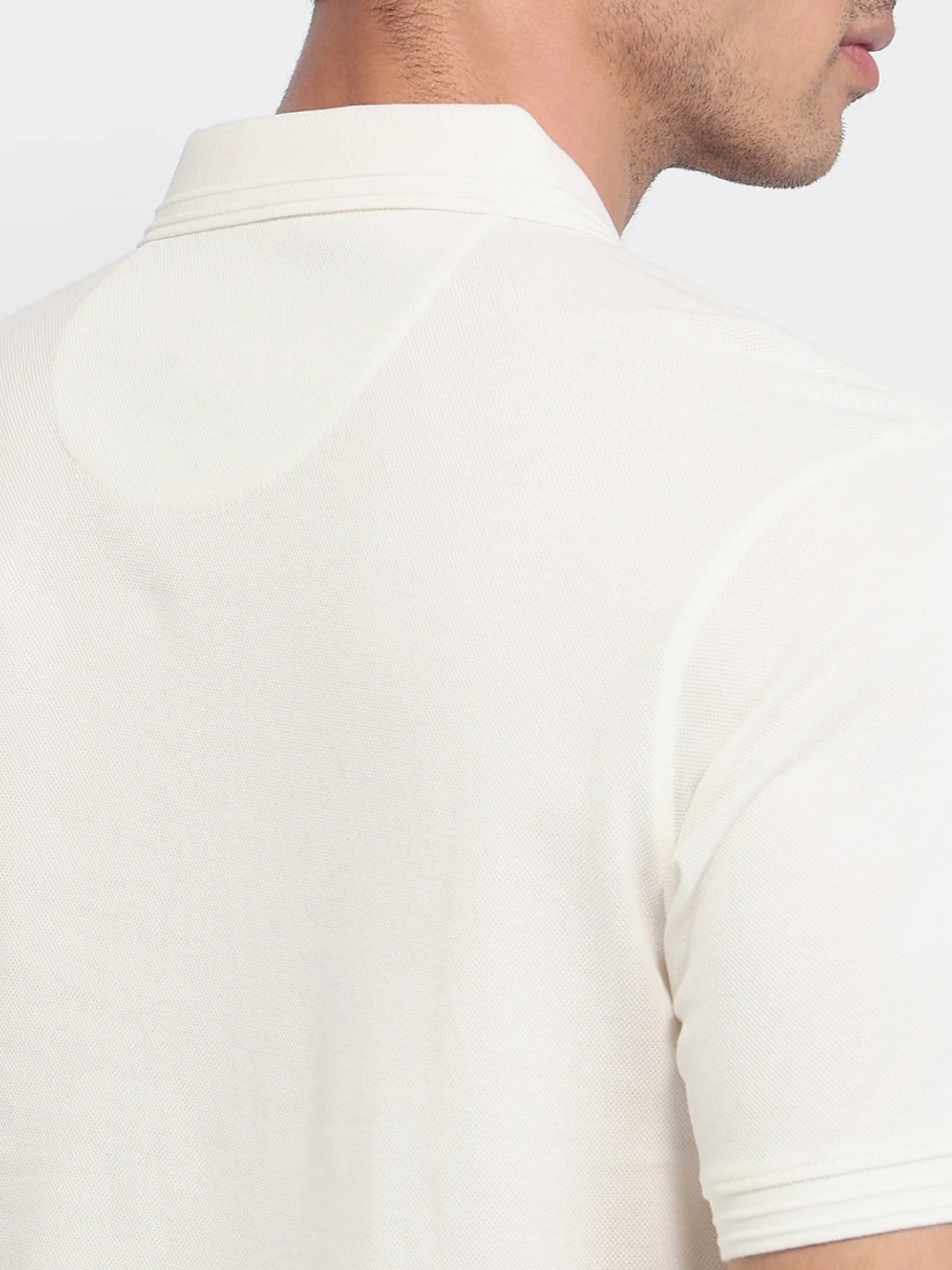 Raymond Men Fawn Regular Fit Solid Polo Neck Collar T-Shirt - Image 7