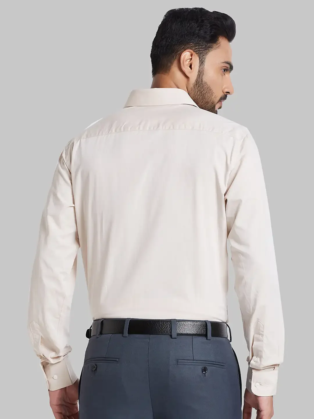 Raymond Men Fawn Slim Fit Cotton Full Sleeve Shirt - Image 4