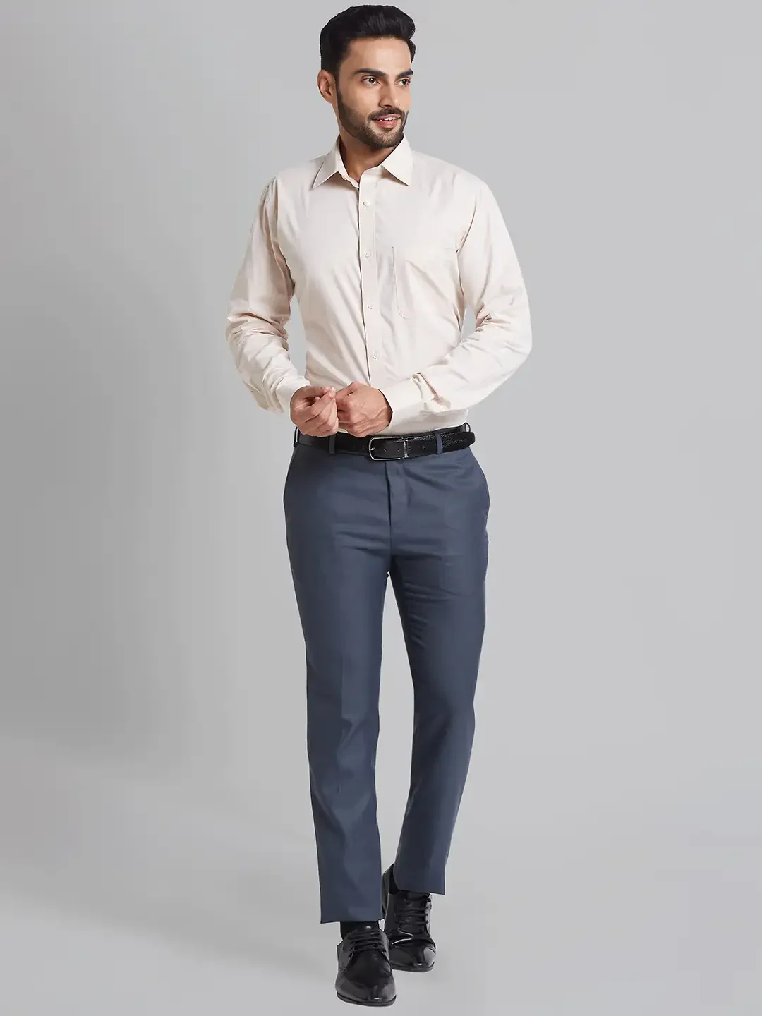 Raymond Men Fawn Slim Fit Cotton Full Sleeve Shirt - Image 5