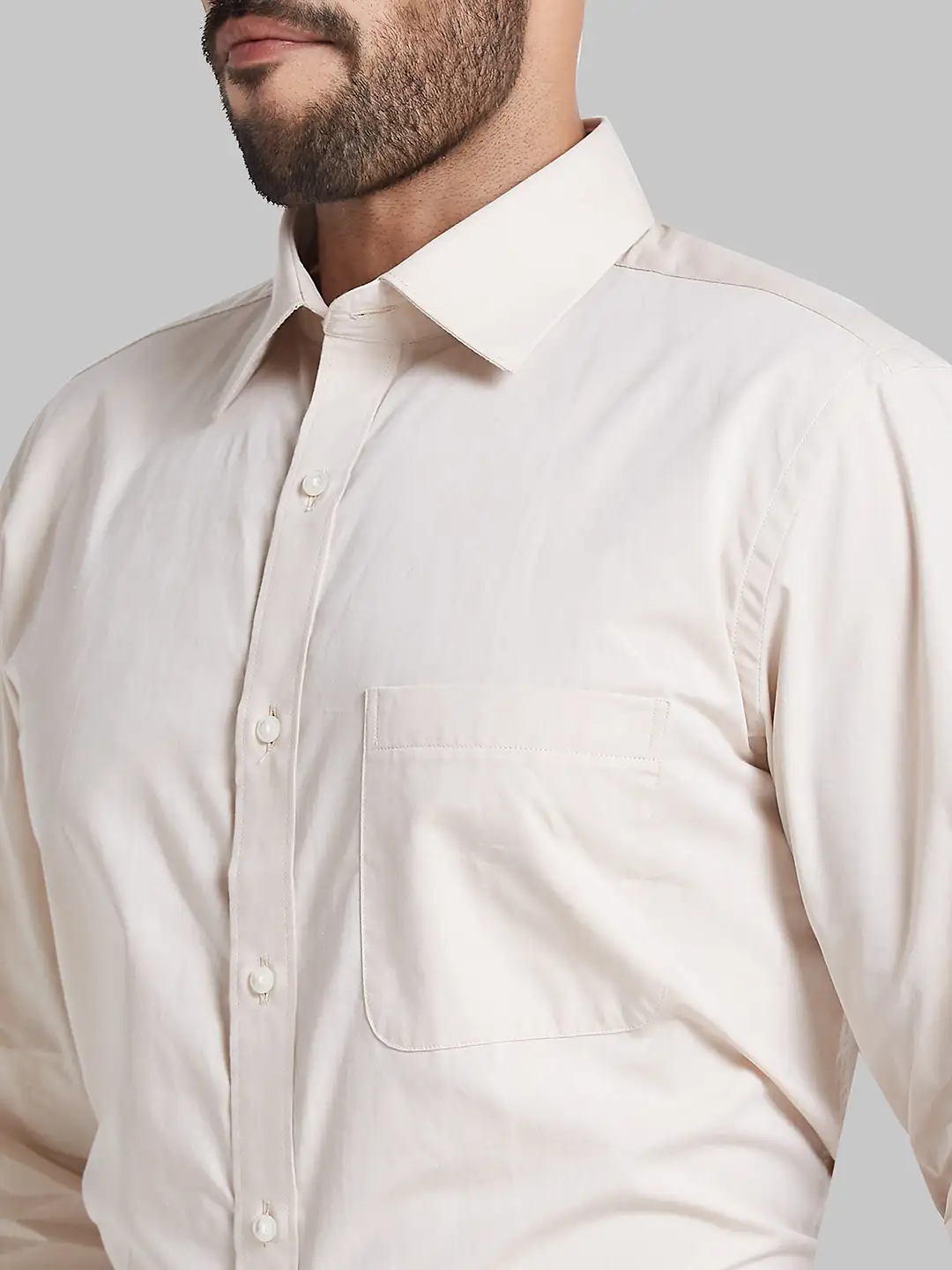 Raymond Men Fawn Slim Fit Cotton Full Sleeve Shirt - Image 6