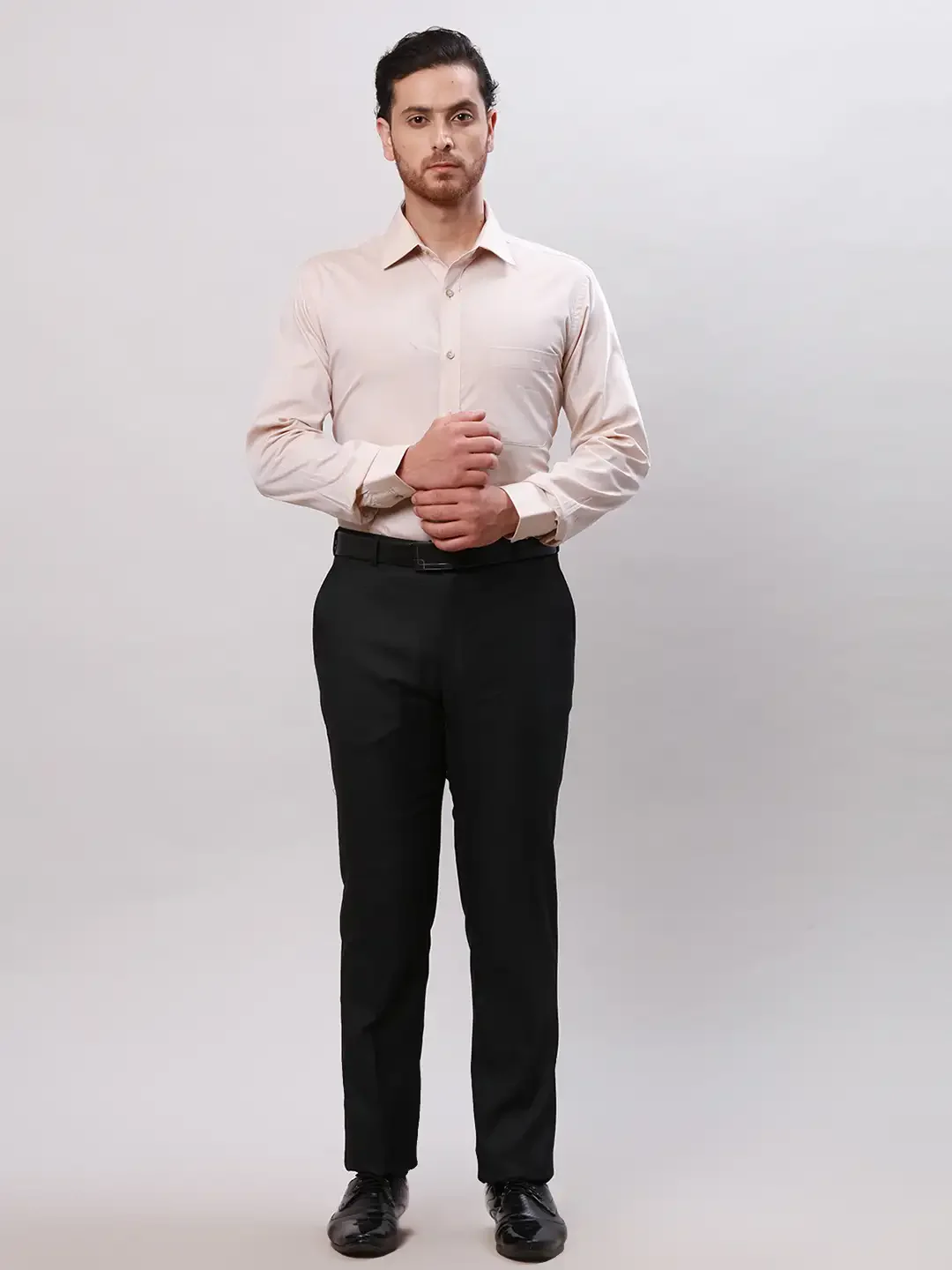Raymond Men Brown Structured Slim Fit Cotton Formal Shirt - Image 5