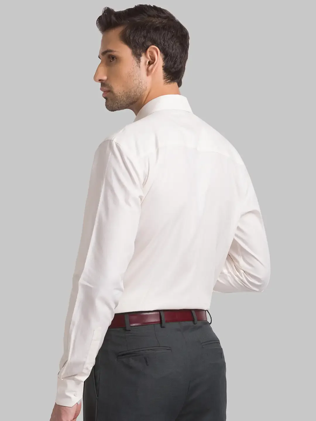 Raymond Men Fawn Structure Contemporary Fit Cotton Blend Full Sleeve Shirts - Image 4
