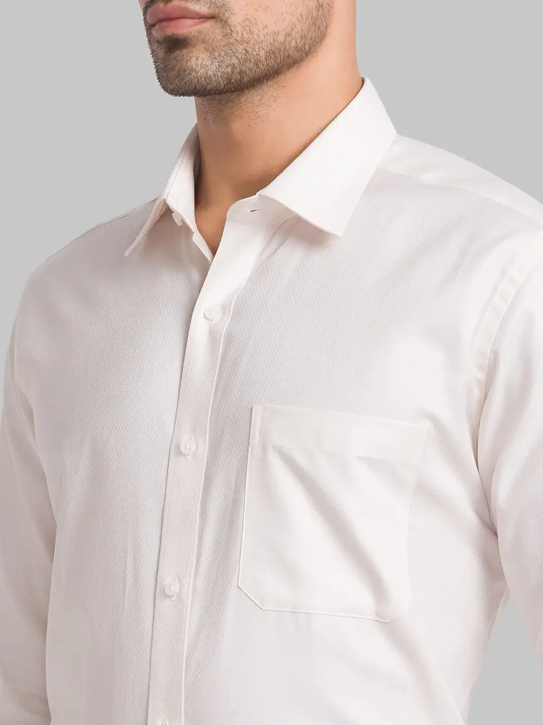 Raymond Men Fawn Structure Contemporary Fit Cotton Blend Full Sleeve Shirts - Image 6