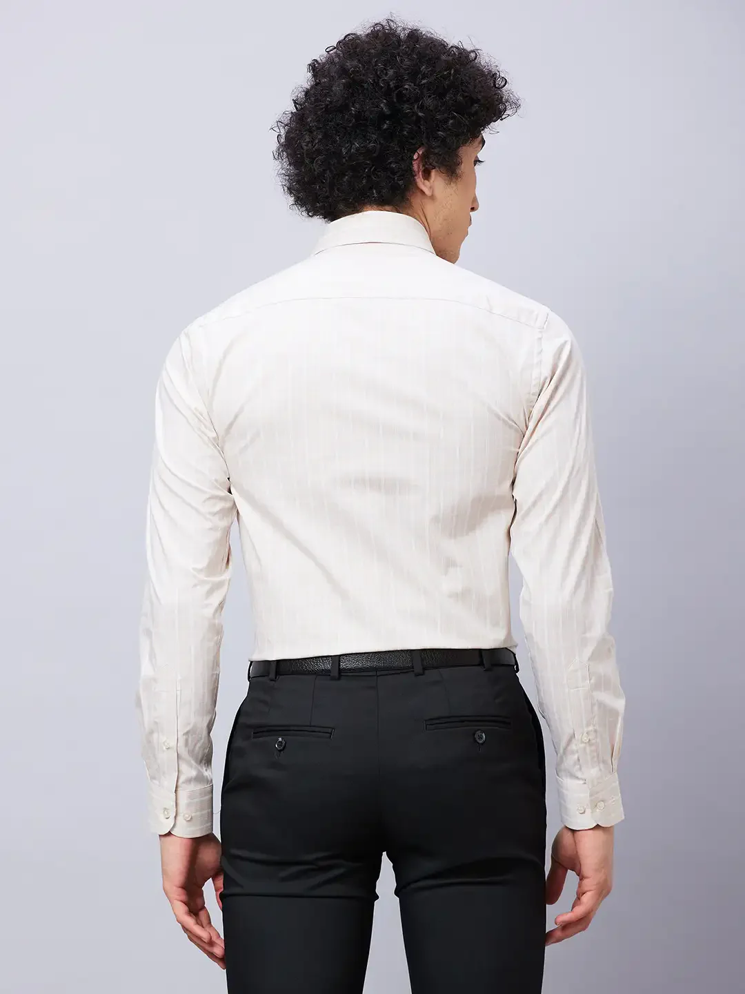 Raymond Men Brown Structured Slim Fit Cotton Formal Shirt - Image 5