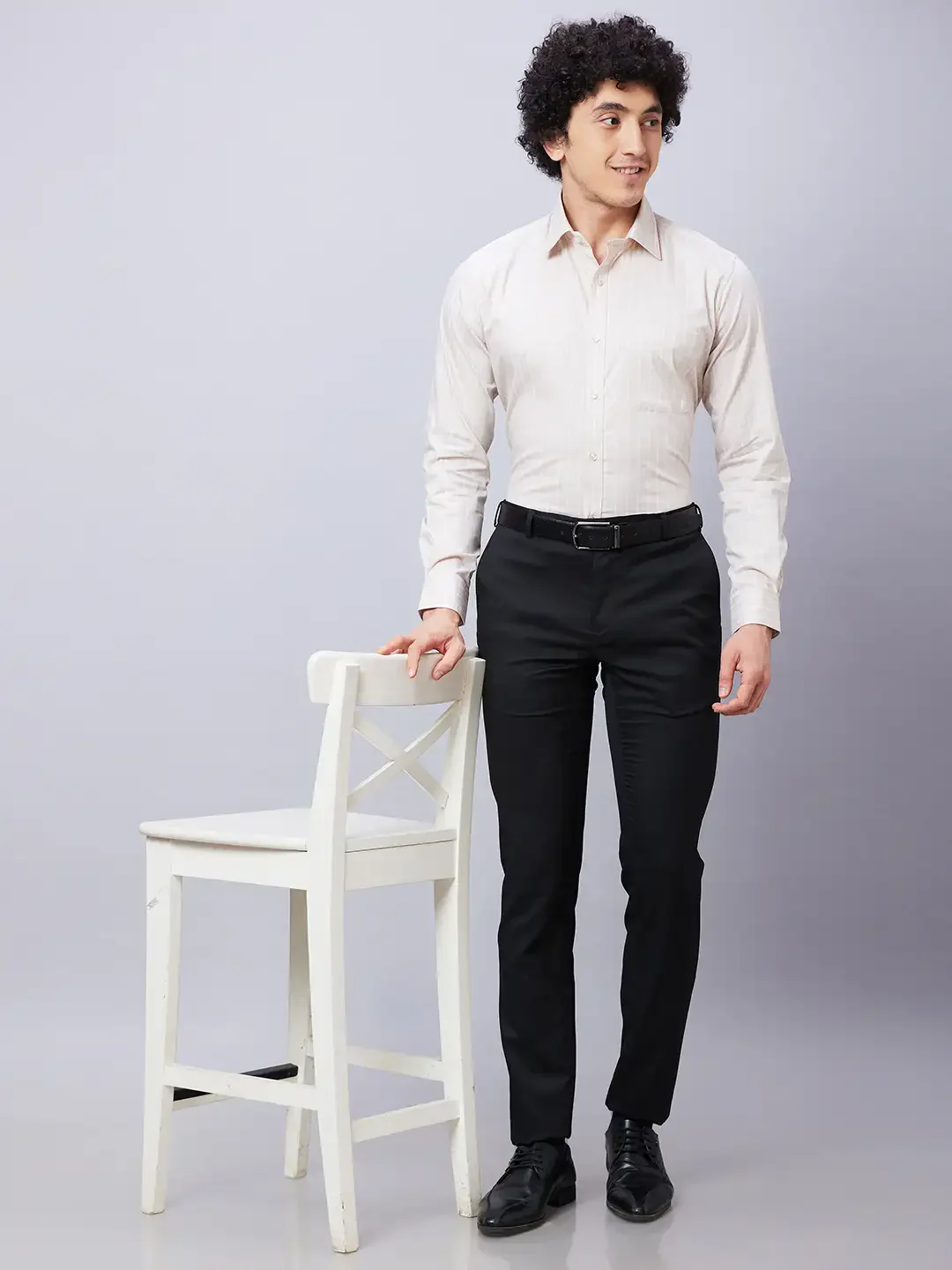 Raymond Men Brown Structured Slim Fit Cotton Formal Shirt - Image 6
