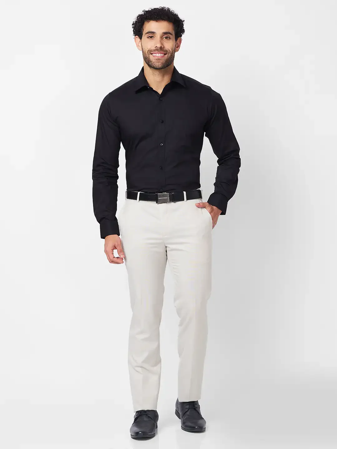 Raymond Men Fawn Structure Slim Fit Polyester Blend Trouser - Image 5