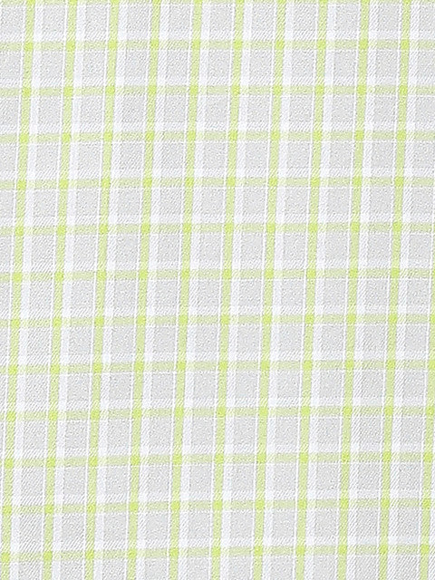Raymond Men Green Contemporary Fit Checks Regular Collar Shirt - Image 7