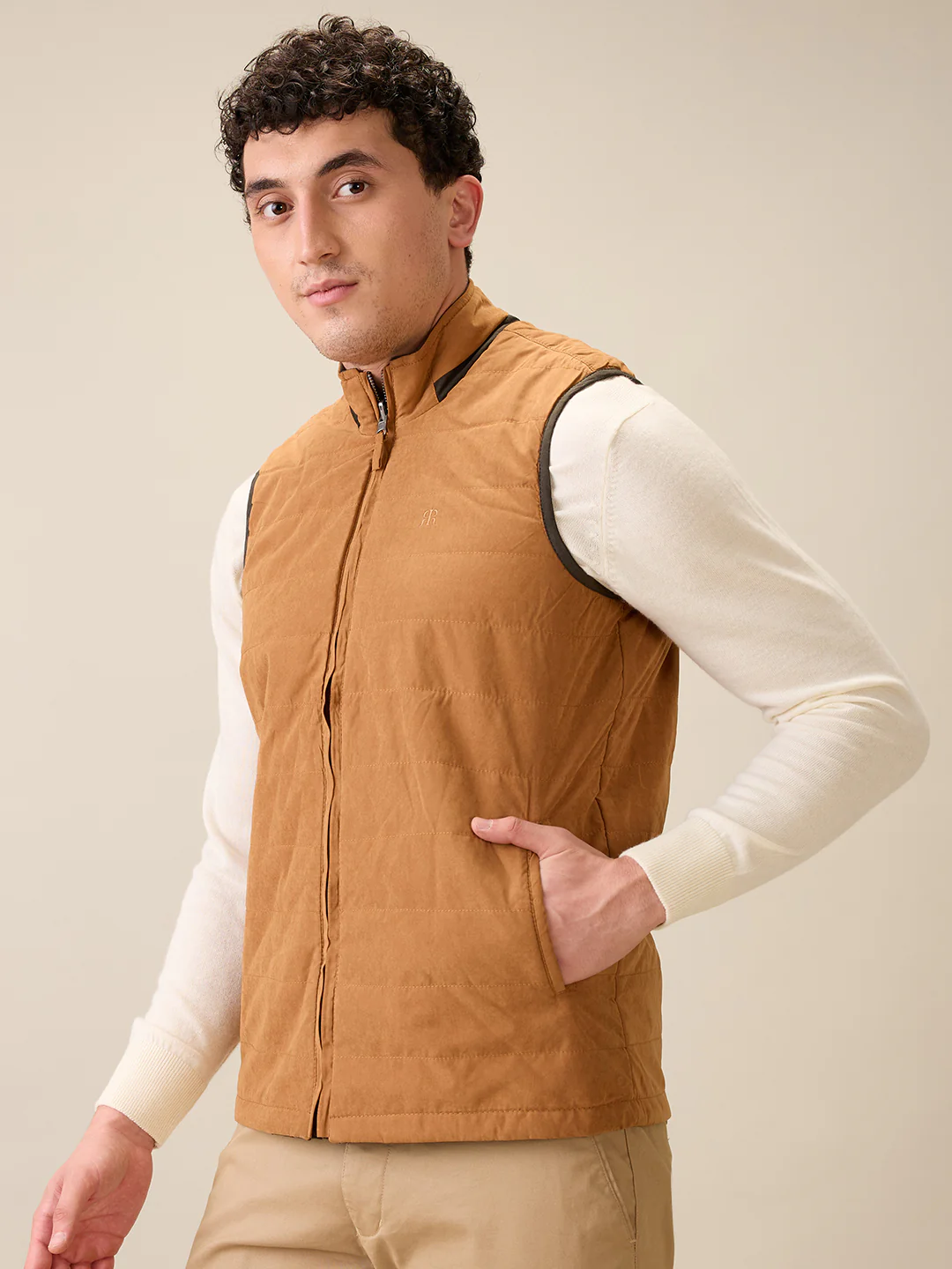 Raymond Men Green Contemporary Fit Polyester Jacket - Image 3