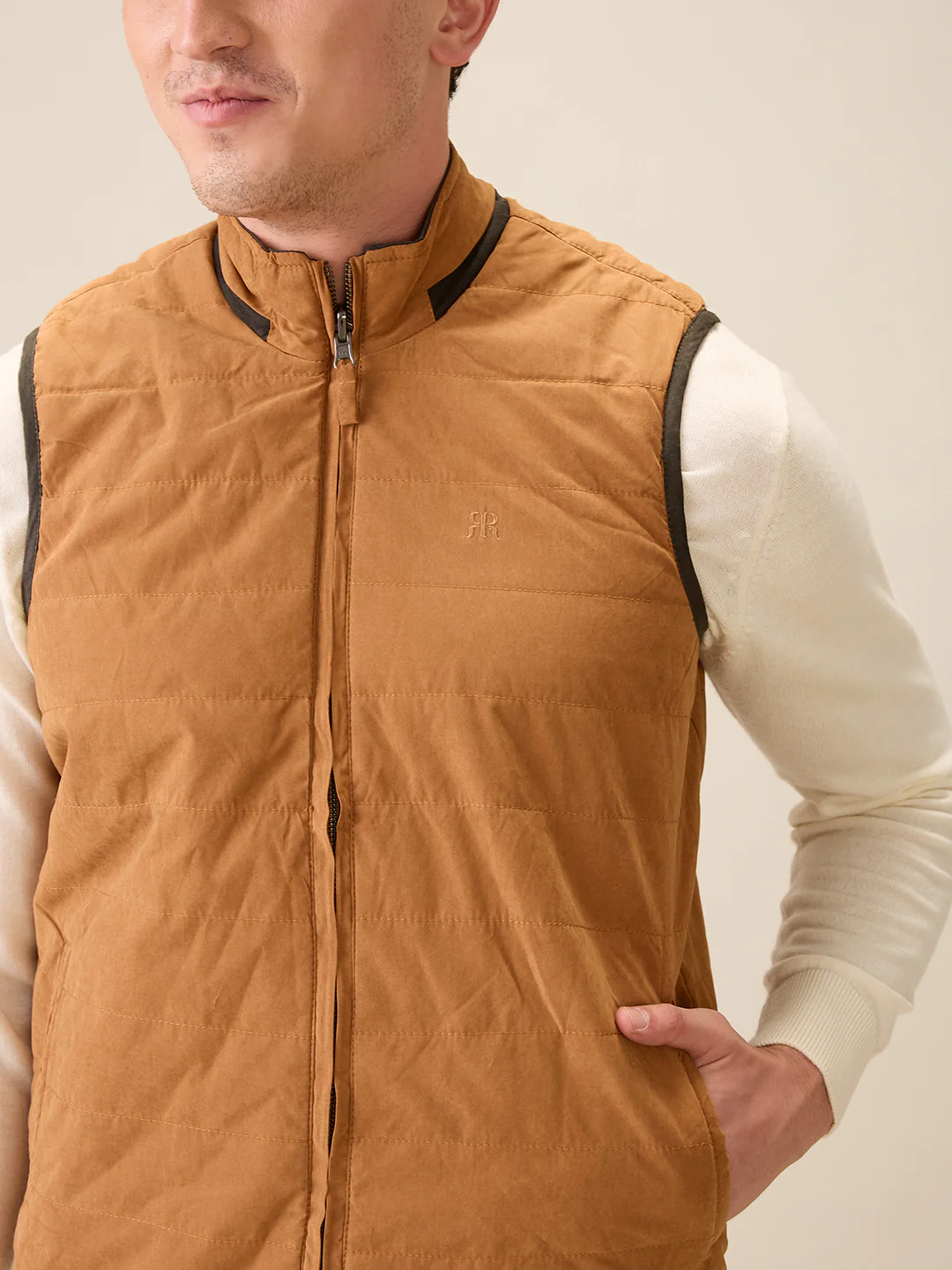 Raymond Men Green Contemporary Fit Polyester Jacket - Image 6