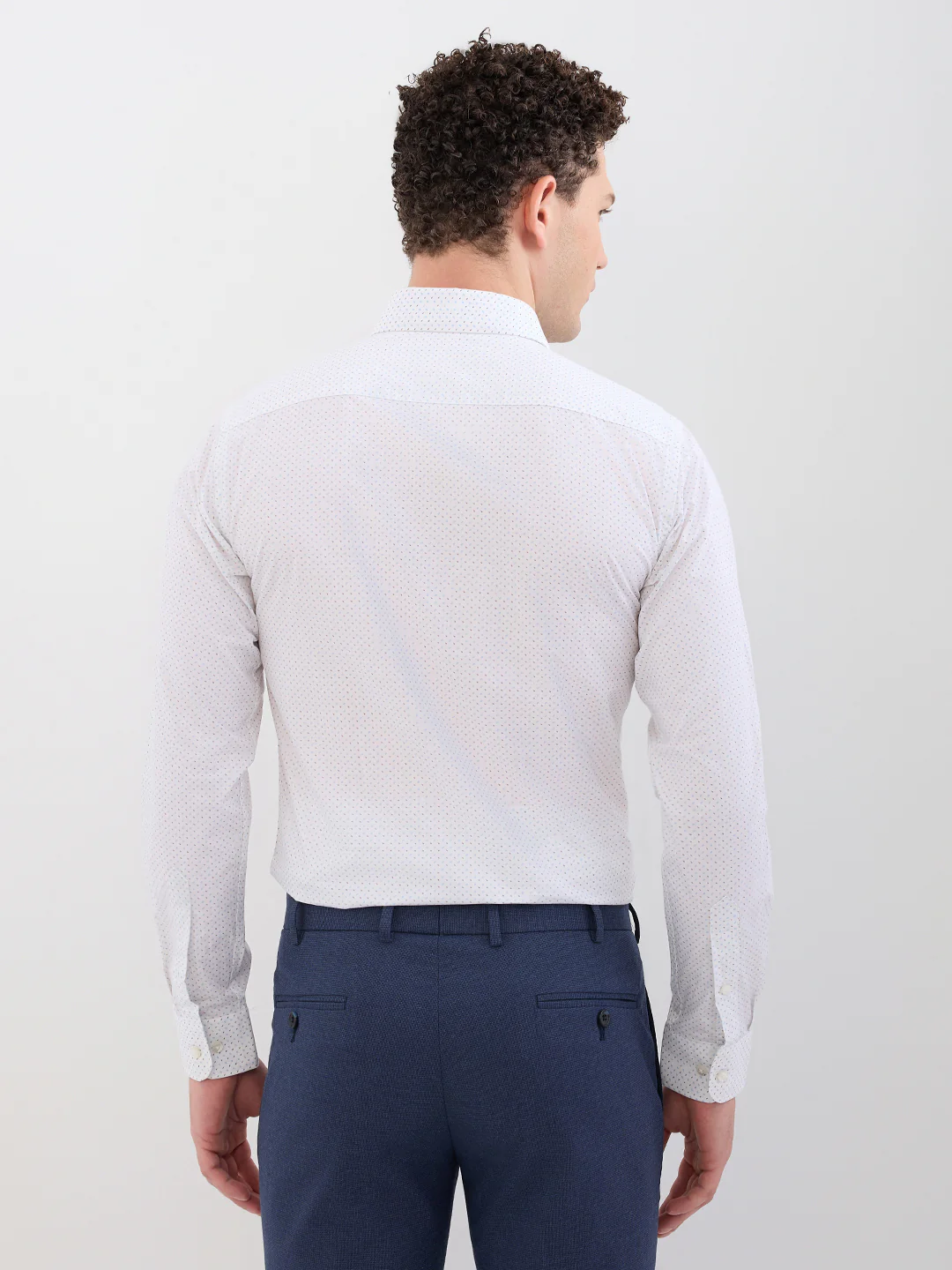 Raymond Men Green Printed Slim Fit Cotton Blend Shirt - Image 4