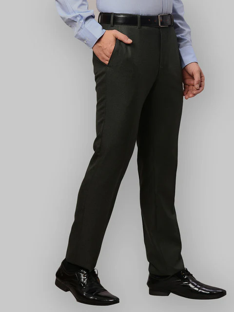 Raymond Men Green Slim Fit Polyester Blend Trouser - Image 2