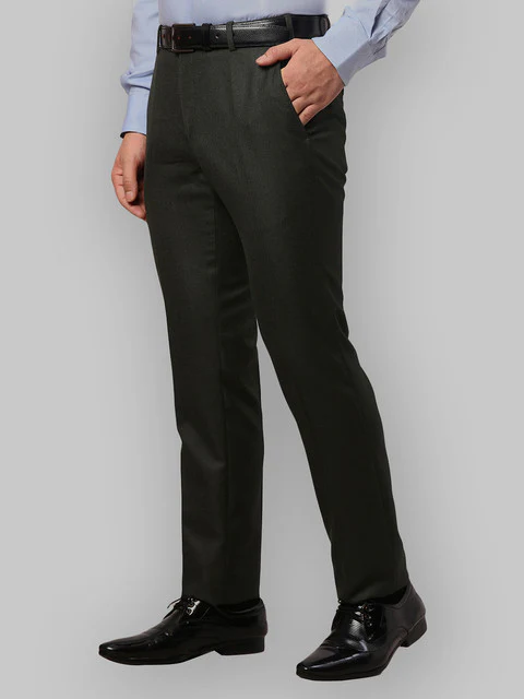 Raymond Men Green Slim Fit Polyester Blend Trouser - Image 3