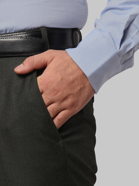 Raymond Men Green Slim Fit Polyester Blend Trouser - Image 6