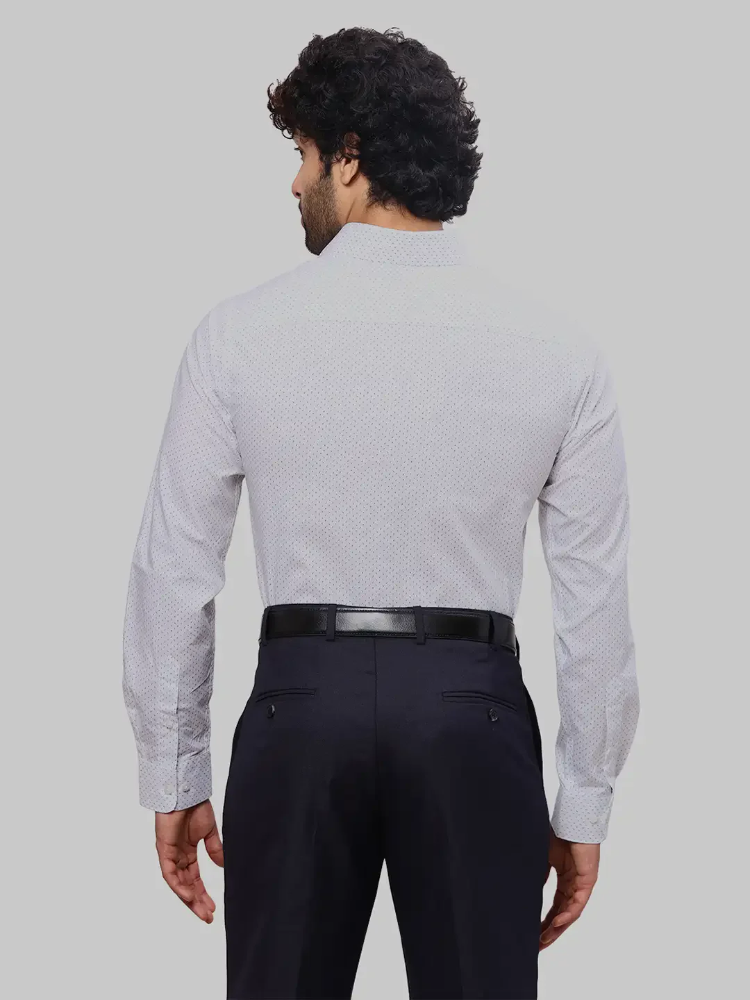 Raymond Men White Printed Slim Fit Cotton Formal Shirt - Image 4